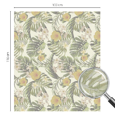 Decorative window film stained glass design Tropical theme