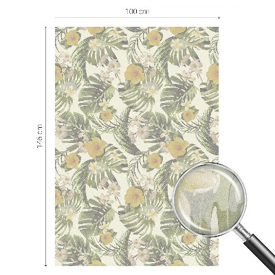 Decorative window film stained glass design Tropical theme