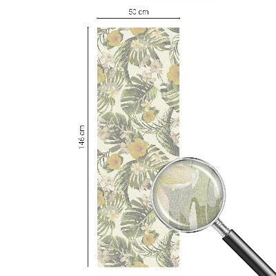 Decorative window film stained glass design Tropical theme