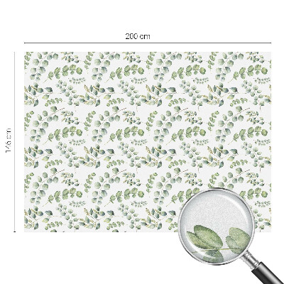 Privacy window film stained glass effect Botanical leaves