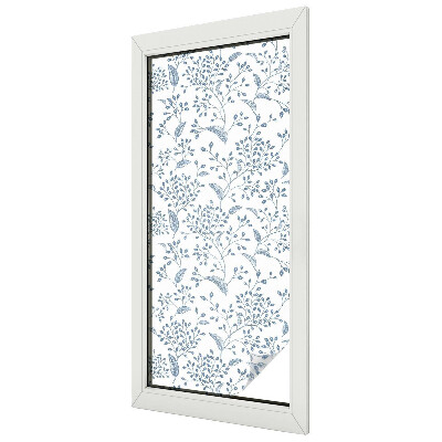 Patterned window film stained glass Plant motif