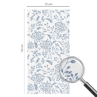 Patterned window film stained glass Plant motif