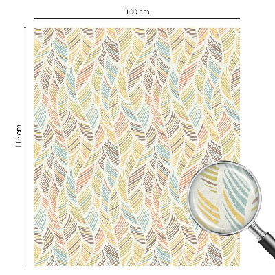 Frosted window film with stained glass pattern Rainbow feathers