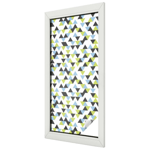 Decorative window film stained glass design Geometric triangles