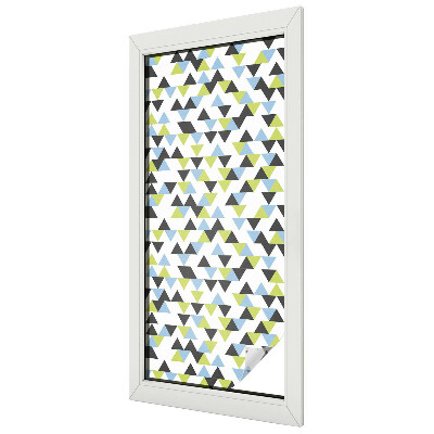 Decorative window film stained glass design Geometric triangles