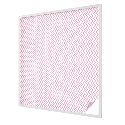Frosted window film with stained glass pattern Pink zigzags