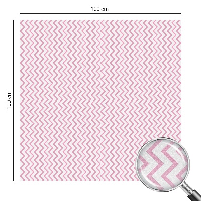 Frosted window film with stained glass pattern Pink zigzags
