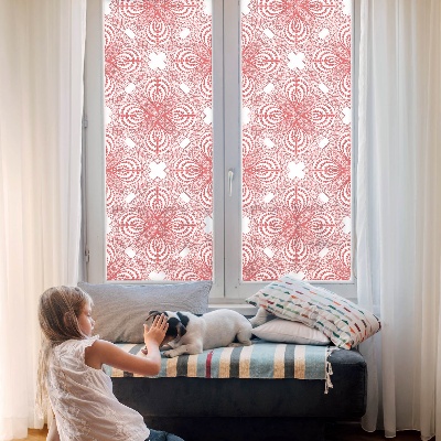 Frosted window film with stained glass pattern Lace patterns