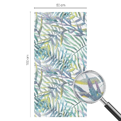 Coloured glass film for windows Tropical watercolor