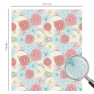 Patterned window film stained glass Pastel flowers