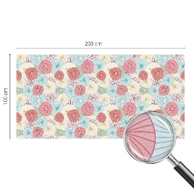 Patterned window film stained glass Pastel flowers