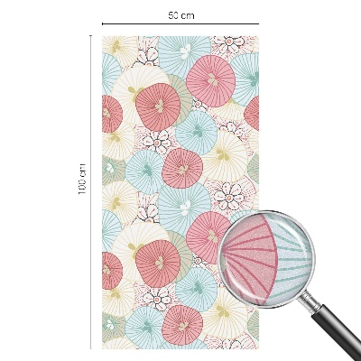 Patterned window film stained glass Pastel flowers