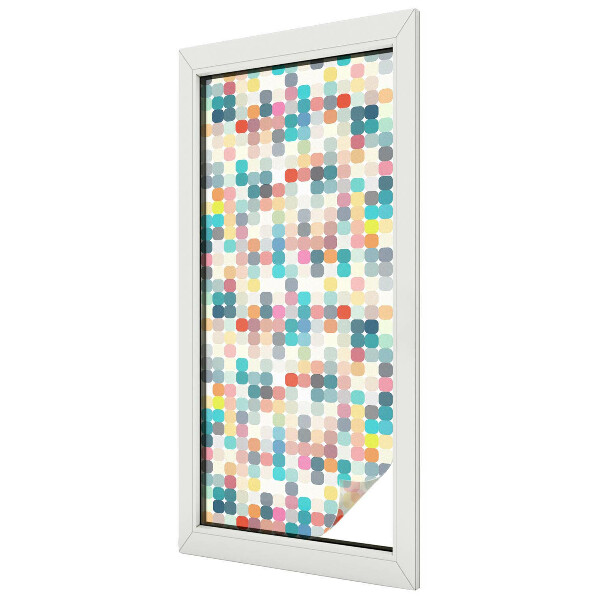 Coloured glass film for windows Colorful squares
