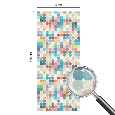 Coloured glass film for windows Colorful squares