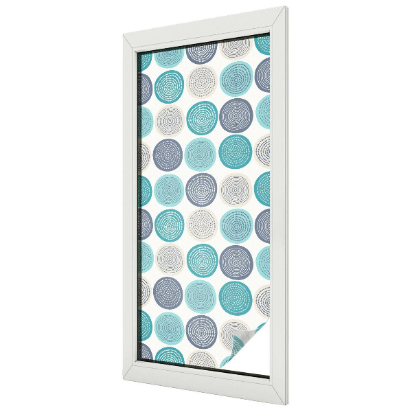 Privacy window film stained glass effect Geometric circles