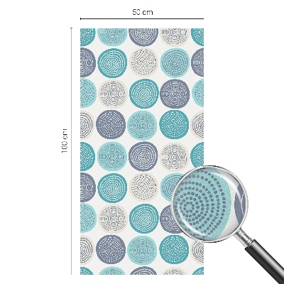 Privacy window film stained glass effect Geometric circles