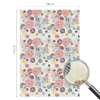 Patterned window film stained glass Colorful flower