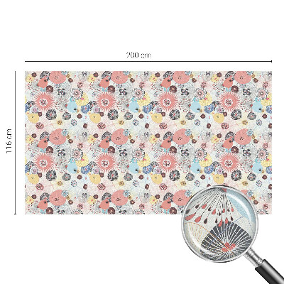 Patterned window film stained glass Colorful flower