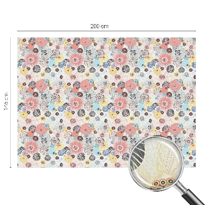 Patterned window film stained glass Colorful flower