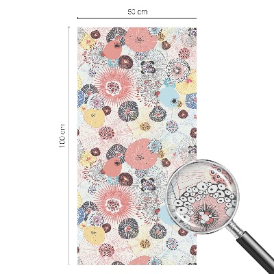 Patterned window film stained glass Colorful flower