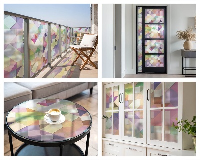 Decorative window film stained glass design Abstract mosaic