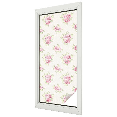Frosted window film with stained glass pattern Floral pattern
