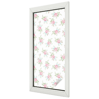 Decorative window film stained glass design Romantic roses