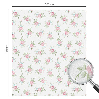 Decorative window film stained glass design Romantic roses