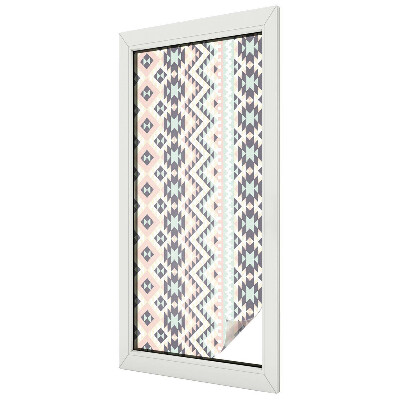 Privacy window film stained glass effect Pastel geometry