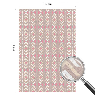 Decorative window film stained glass design Ethnic rhombuses