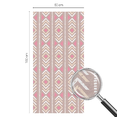 Decorative window film stained glass design Ethnic rhombuses