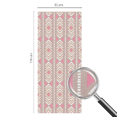 Decorative window film stained glass design Ethnic rhombuses