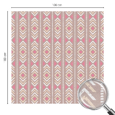 Decorative window film stained glass design Ethnic rhombuses