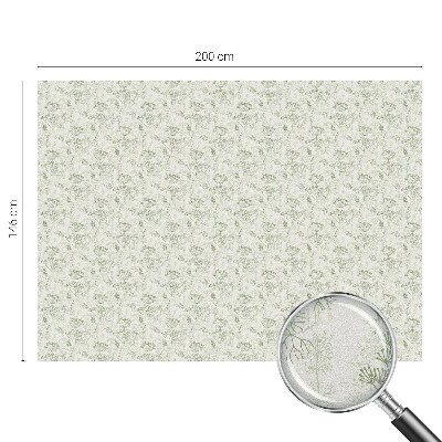 Frosted window film with stained glass pattern Botanical pattern