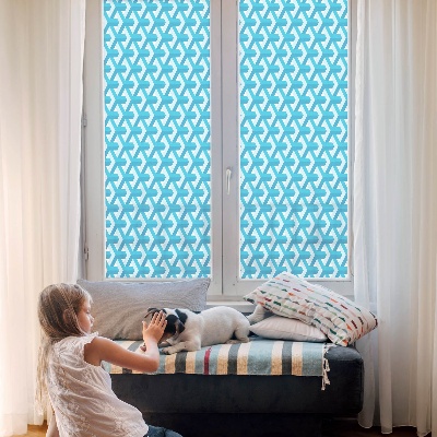 Patterned window film stained glass Geometric cubes