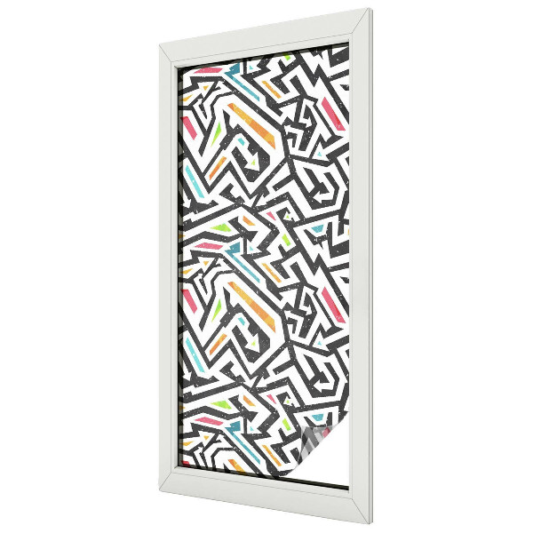 Decorative window film stained glass design Abstract geometry