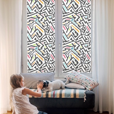 Decorative window film stained glass design Abstract geometry