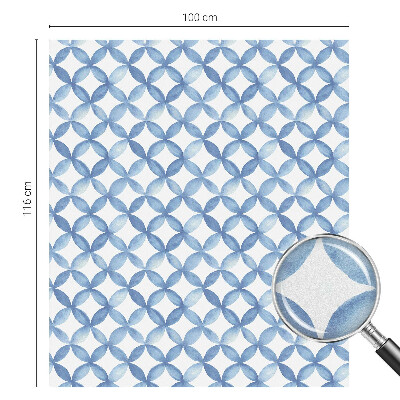 Frosted window film with stained glass pattern Geometric flowers