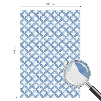 Frosted window film with stained glass pattern Geometric flowers