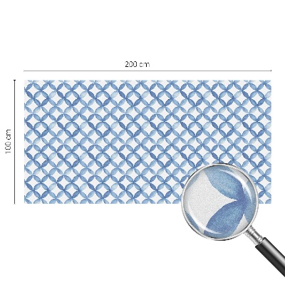 Frosted window film with stained glass pattern Geometric flowers