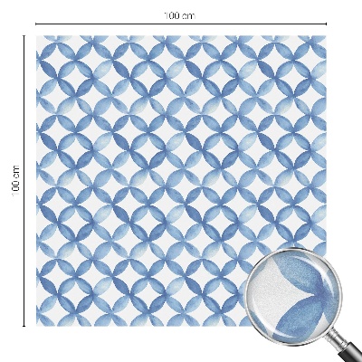 Frosted window film with stained glass pattern Geometric flowers