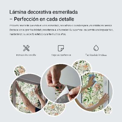 Patterned window film stained glass Abstract shapes