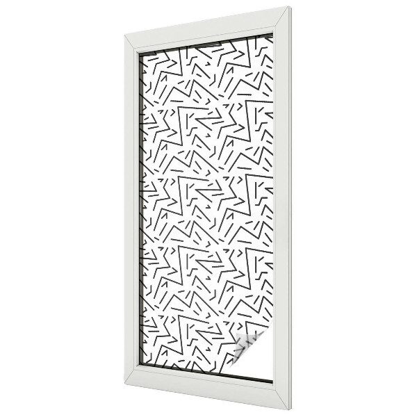 Decorative window film stained glass design Abstract zigzags