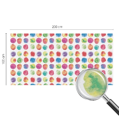 Frosted window film with stained glass pattern Colorful circles