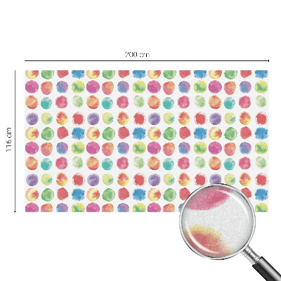 Frosted window film with stained glass pattern Colorful circles