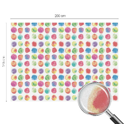 Frosted window film with stained glass pattern Colorful circles