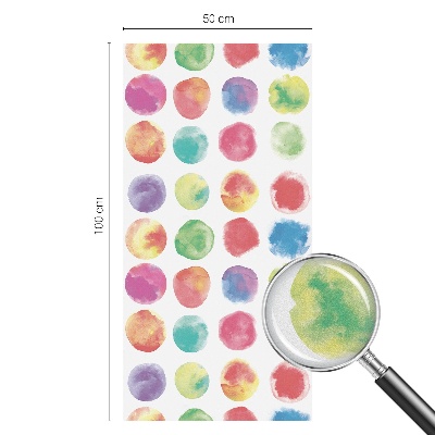 Frosted window film with stained glass pattern Colorful circles