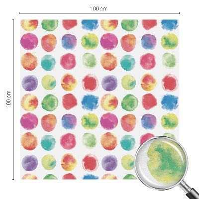 Frosted window film with stained glass pattern Colorful circles