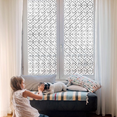 Patterned window film stained glass Rhombic harmony