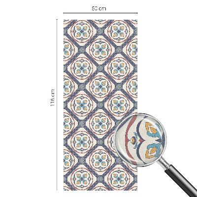 Privacy window film stained glass effect Tile pattern